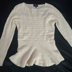 Charter Club Cream Crew Neck Sweater
